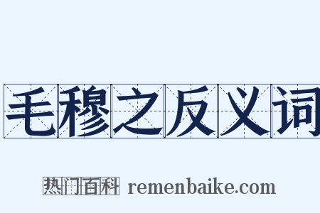 毛穆之反义词是什么意思的图片